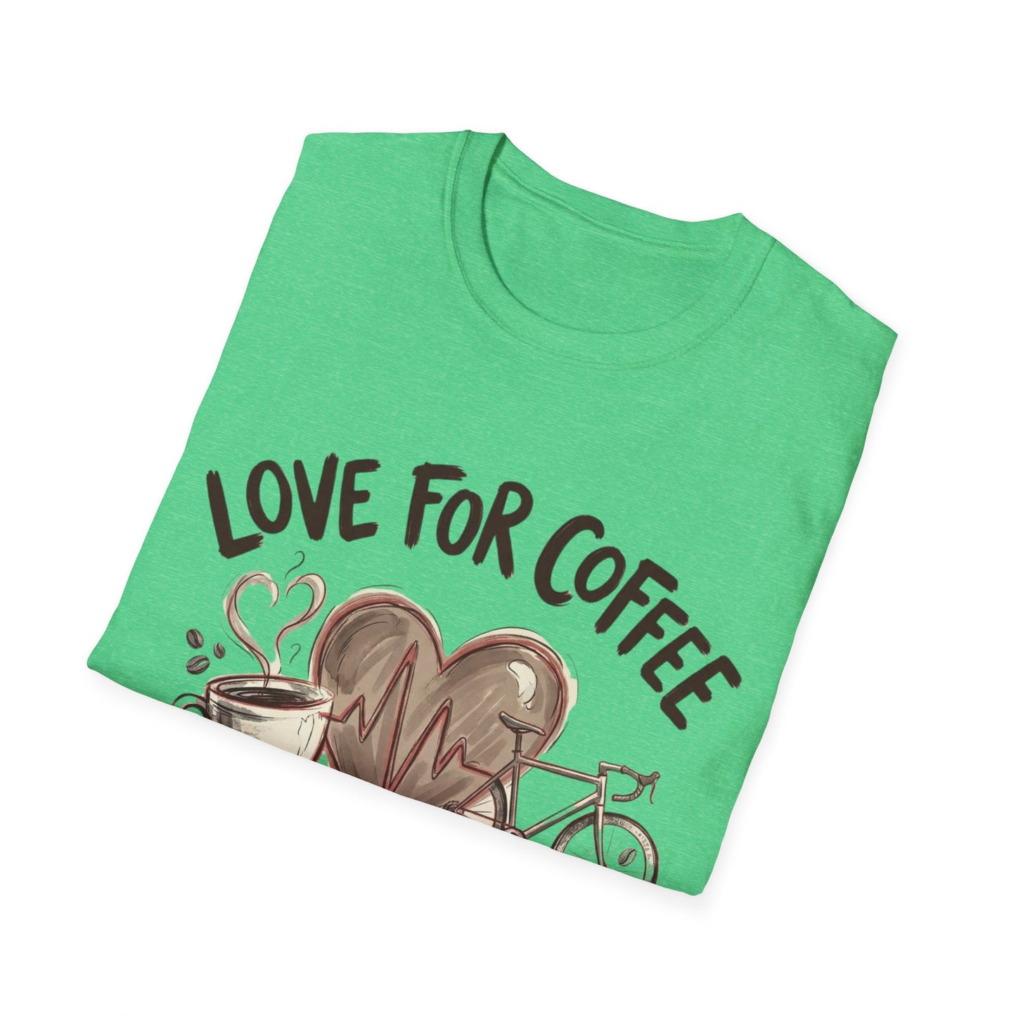 “LOVE FOR COFFEE AND CYCLING LIVES IN OUR HEARTS” Ver 1 T-shirt