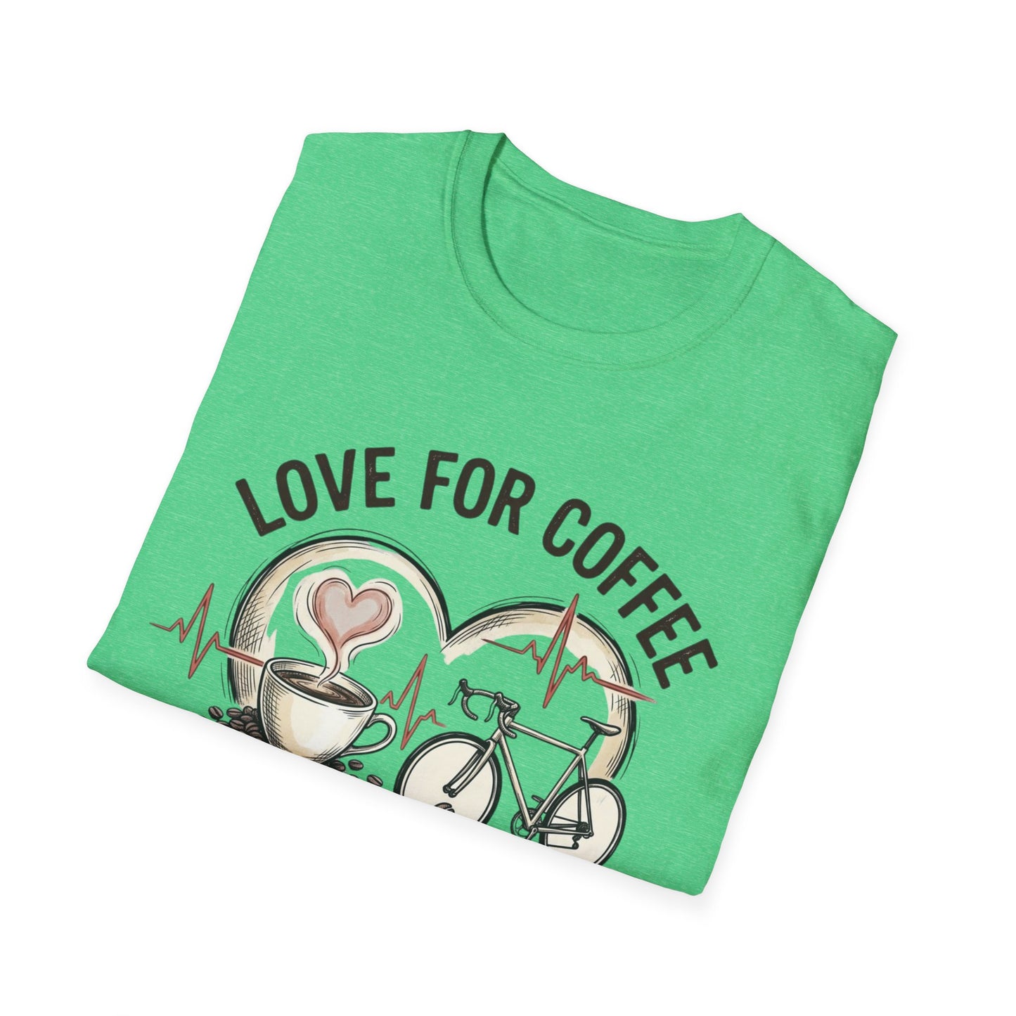 “LOVE FOR COFFEE AND CYCLING LIVES IN OUR HEARTS” Ver 3 T-shirt