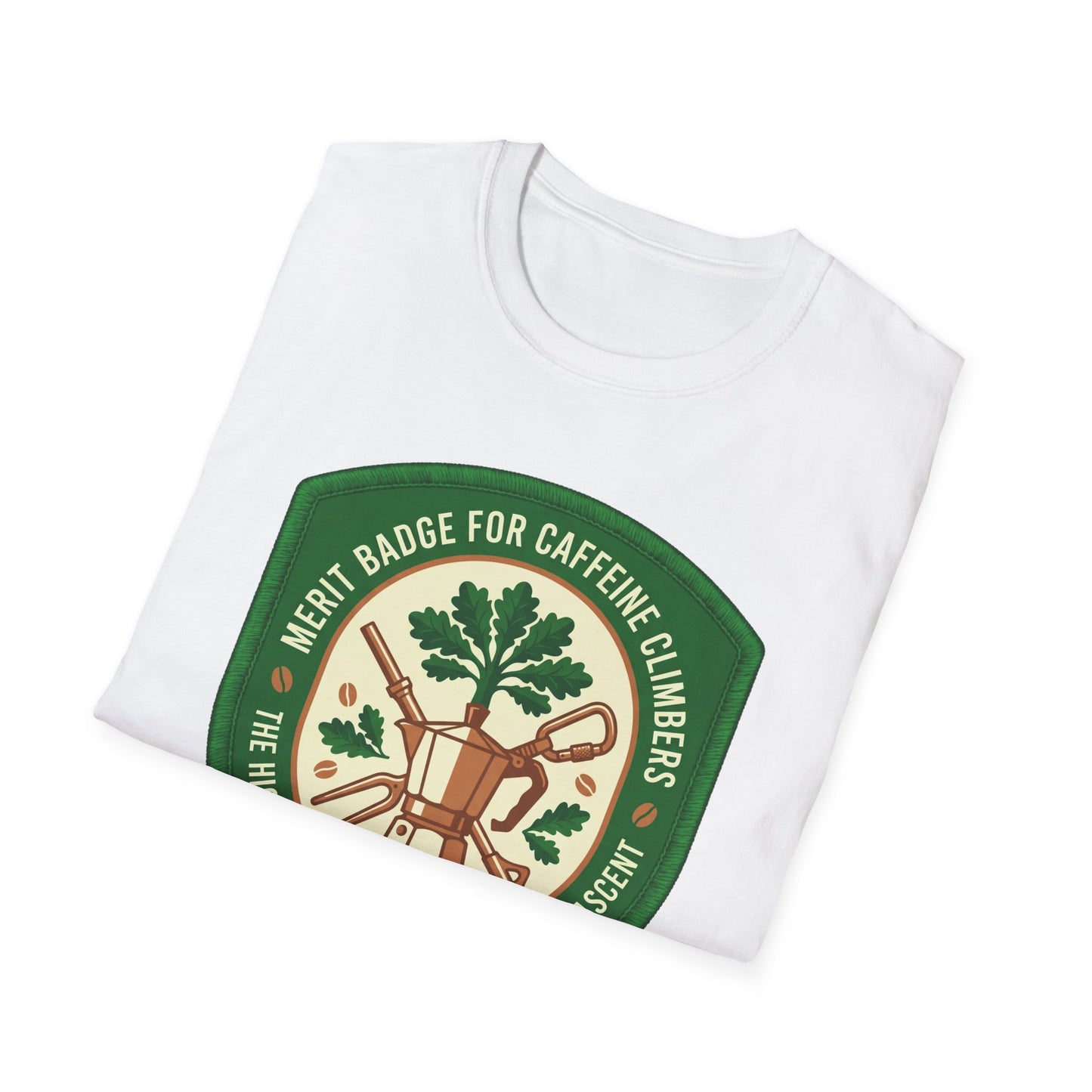 Merit Badge For Caffeine Climbers ..  T-shirt