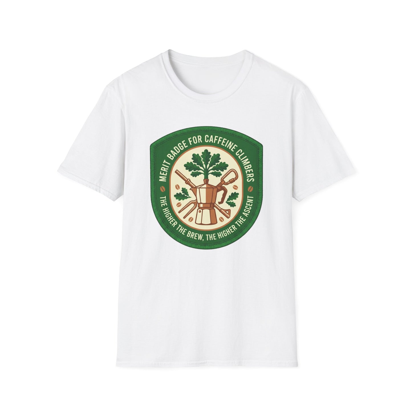 Merit Badge For Caffeine Climbers ..  T-shirt