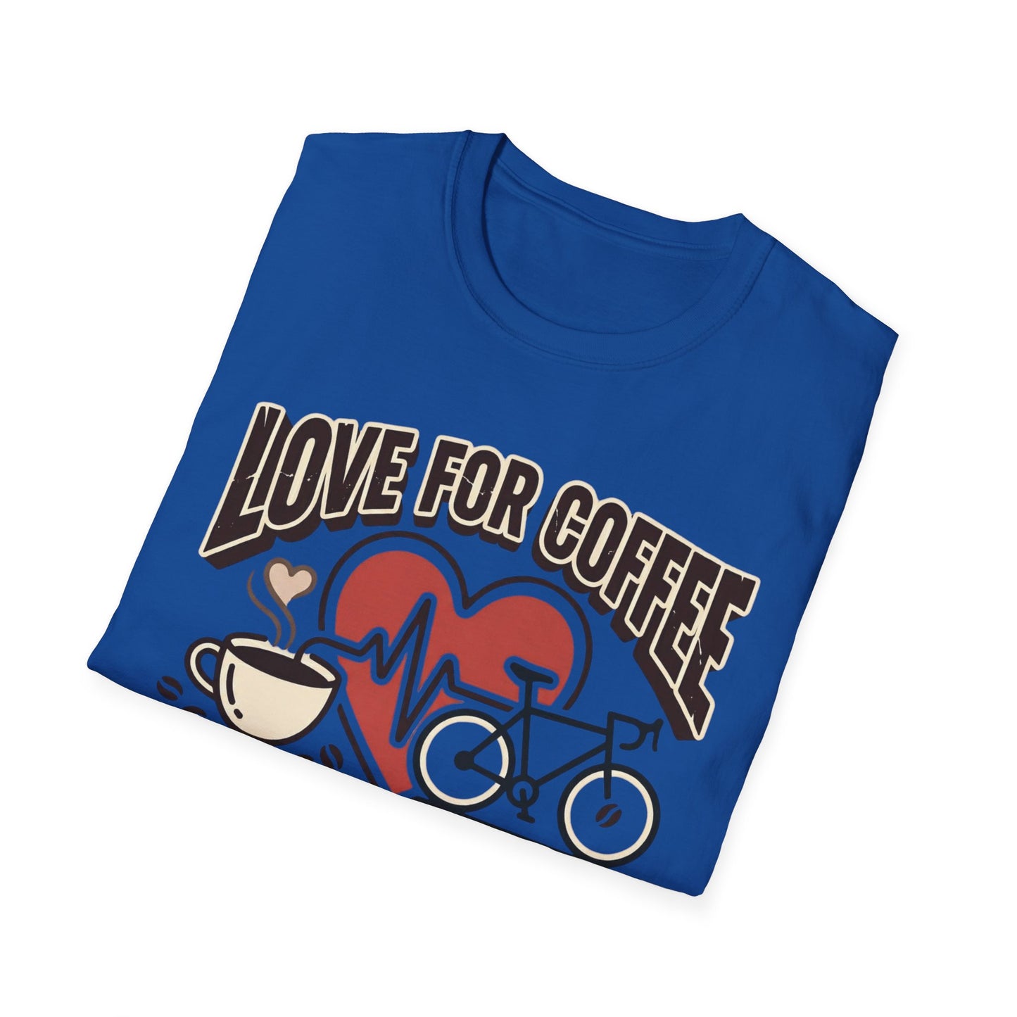 “LOVE FOR COFFEE AND CYCLING LIVES IN OUR HEARTS”  T-shirt