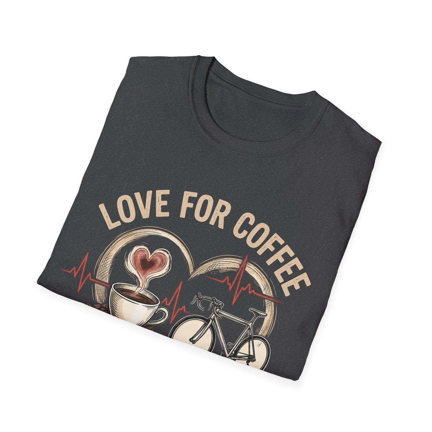 “LOVE FOR COFFEE AND CYCLING LIVES IN OUR HEARTS”  Ver 3 T-shirt