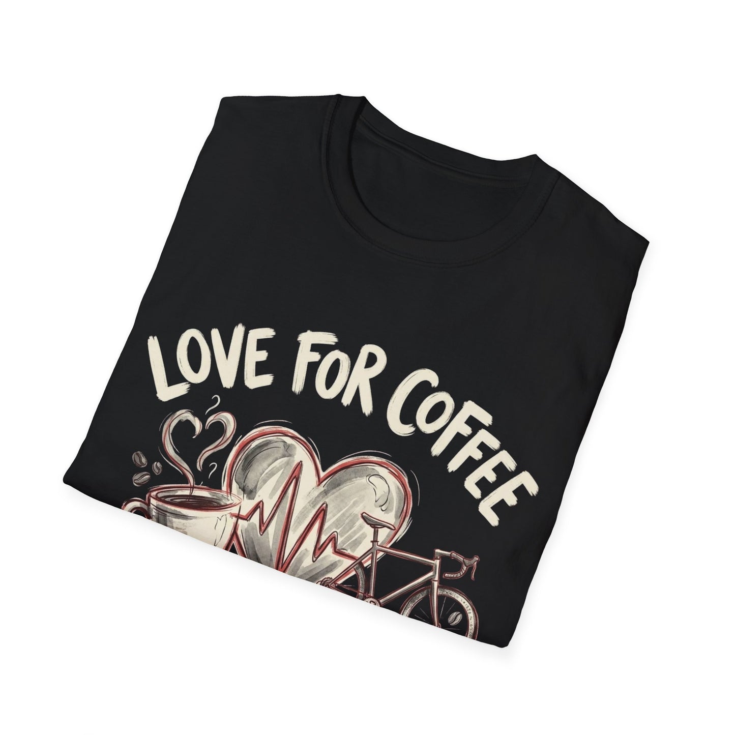 “LOVE FOR COFFEE AND CYCLING LIVES IN OUR HEARTS”  Ver 1 T-shirt