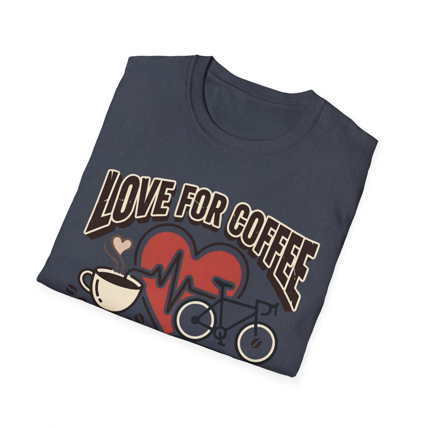 “LOVE FOR COFFEE AND CYCLING LIVES IN OUR HEARTS”  T-shirt