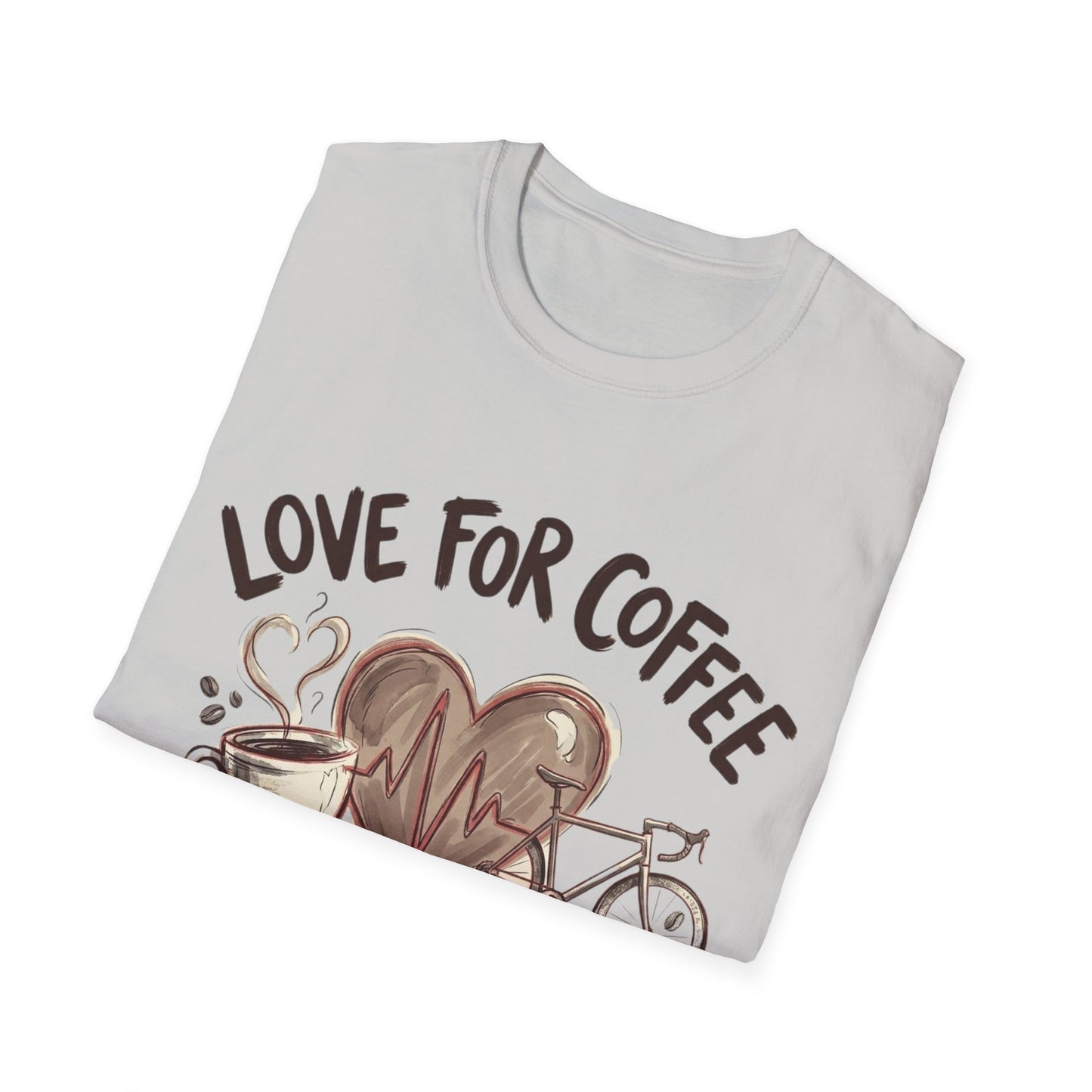 “LOVE FOR COFFEE AND CYCLING LIVES IN OUR HEARTS”  Ver 1 T-shirt