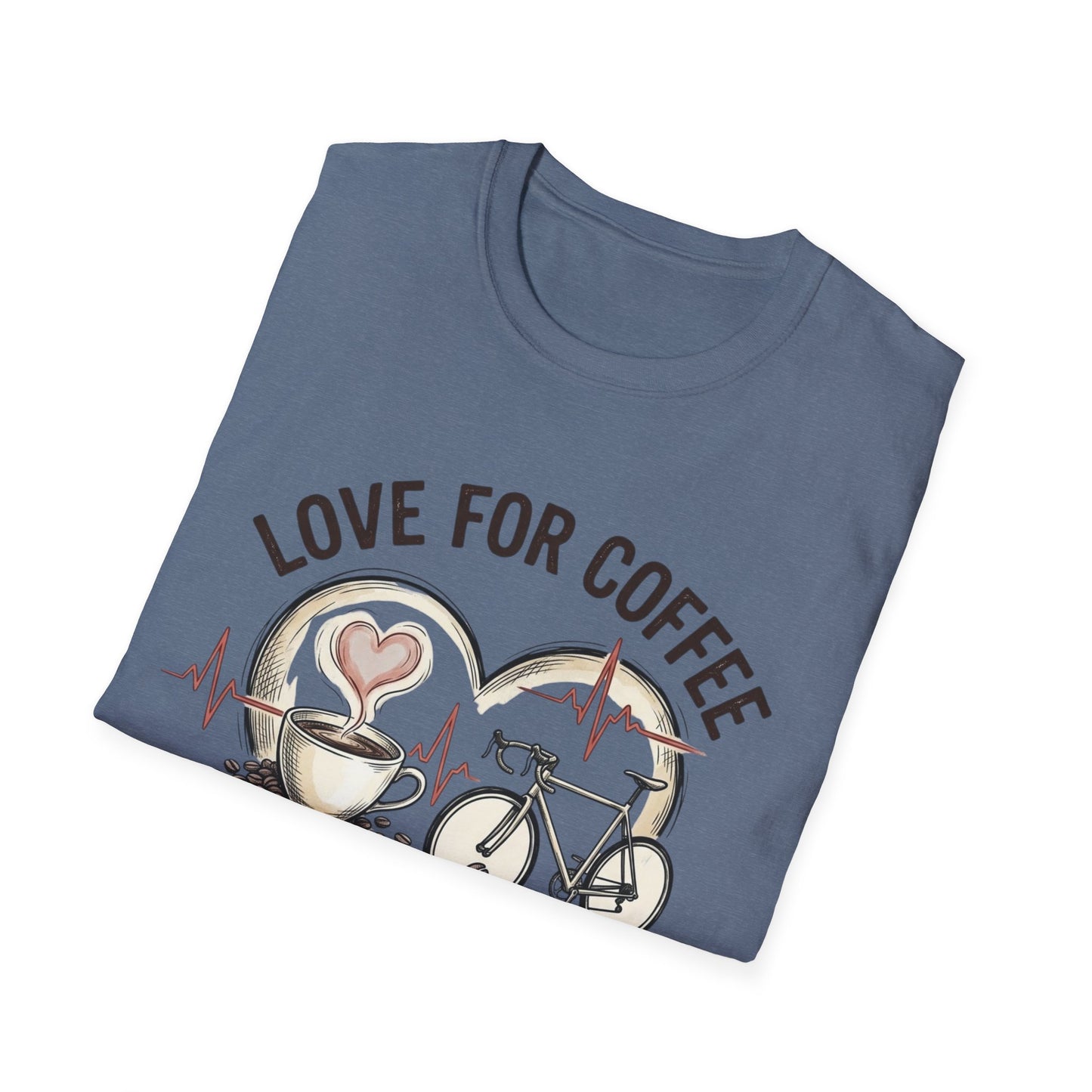 “LOVE FOR COFFEE AND CYCLING LIVES IN OUR HEARTS”  Ver 3 T-shirt