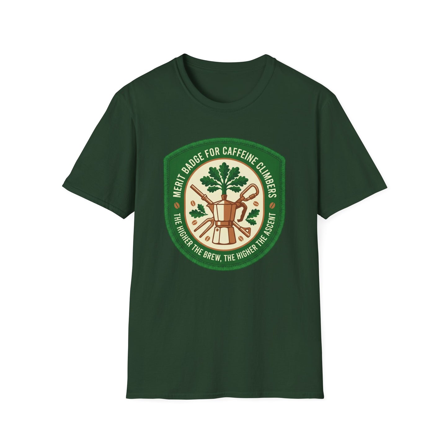 Merit Badge For Caffeine Climbers ..  T-shirt