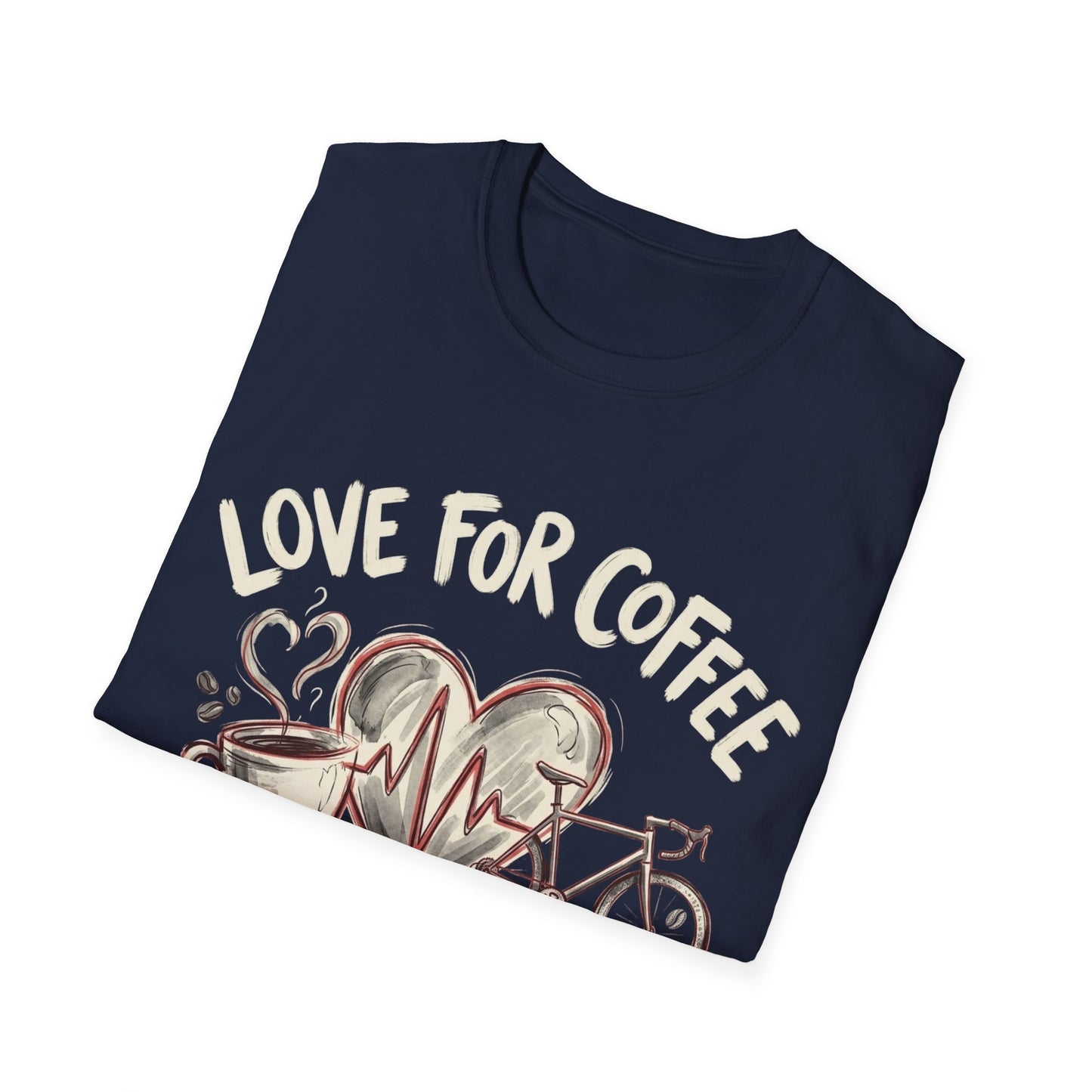 “LOVE FOR COFFEE AND CYCLING LIVES IN OUR HEARTS”  Ver 1 T-shirt