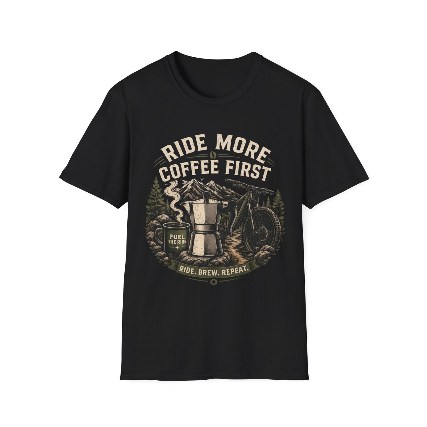 Ride More Coffe First - T-shirt