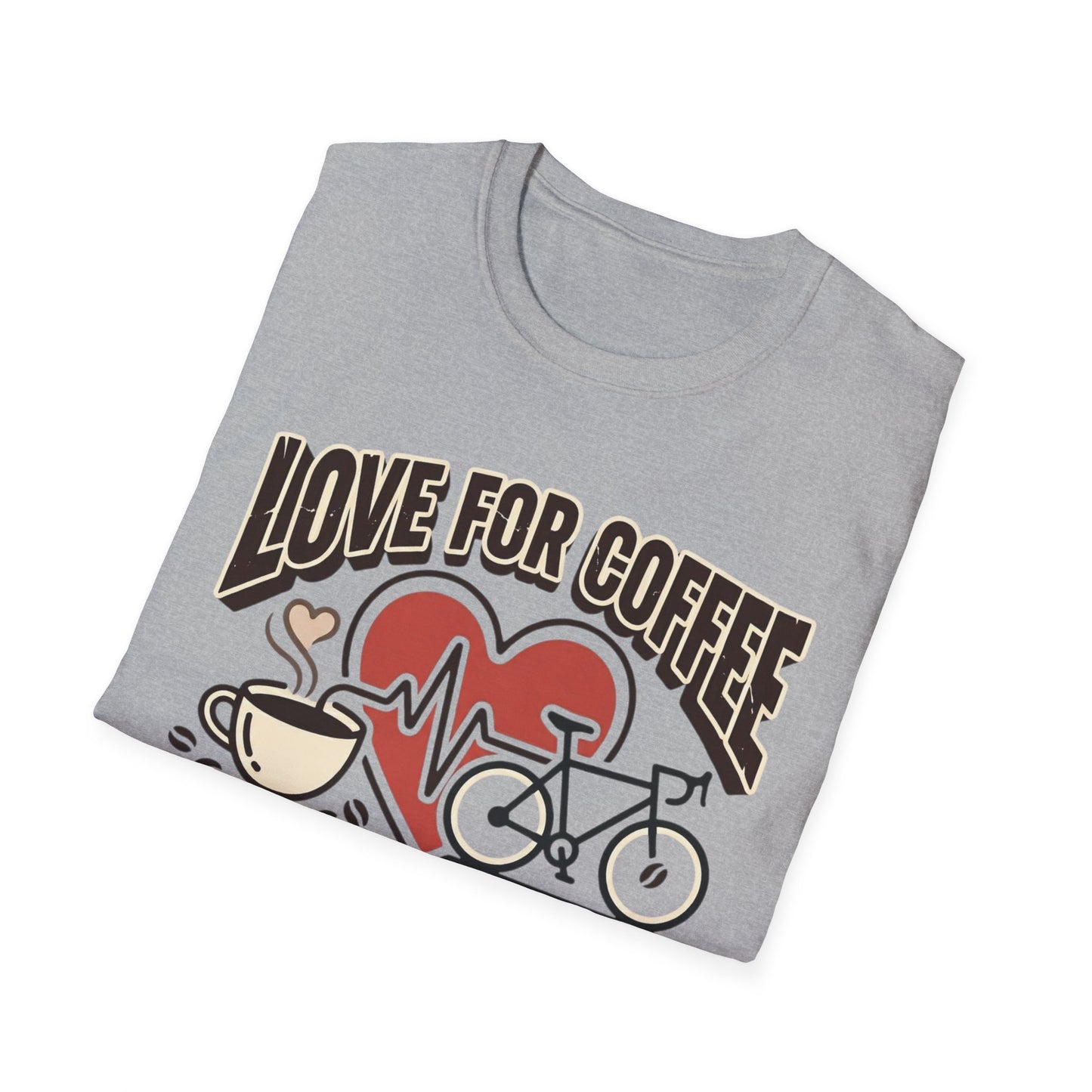 “LOVE FOR COFFEE AND CYCLING LIVES IN OUR HEARTS”  T-shirt