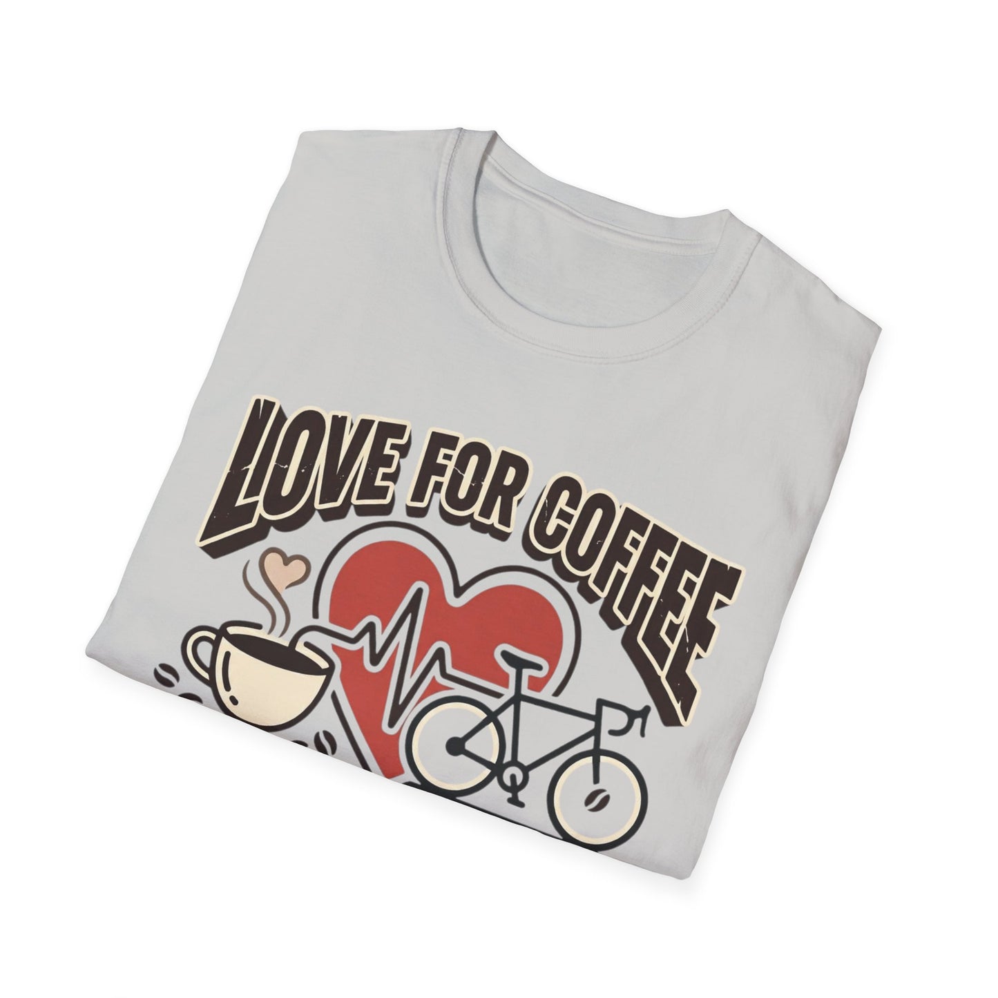 “LOVE FOR COFFEE AND CYCLING LIVES IN OUR HEARTS”  T-shirt