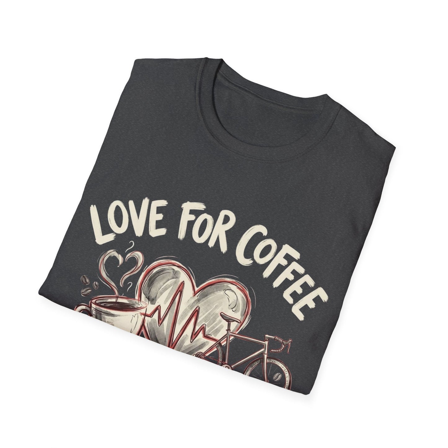 “LOVE FOR COFFEE AND CYCLING LIVES IN OUR HEARTS”  Ver 1 T-shirt