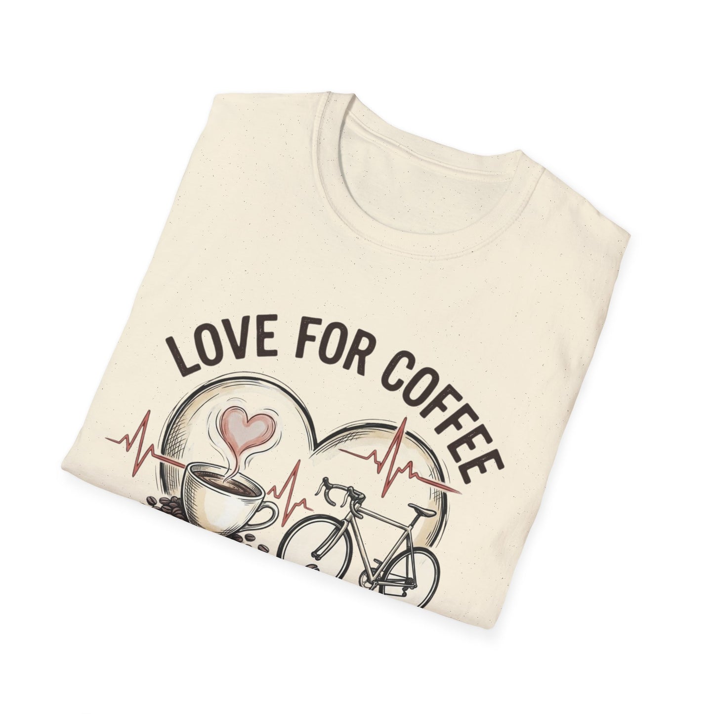 “LOVE FOR COFFEE AND CYCLING LIVES IN OUR HEARTS”  Ver 3 T-shirt