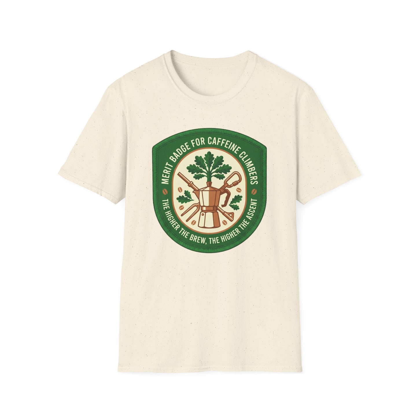 Merit Badge For Caffeine Climbers ..  T-shirt