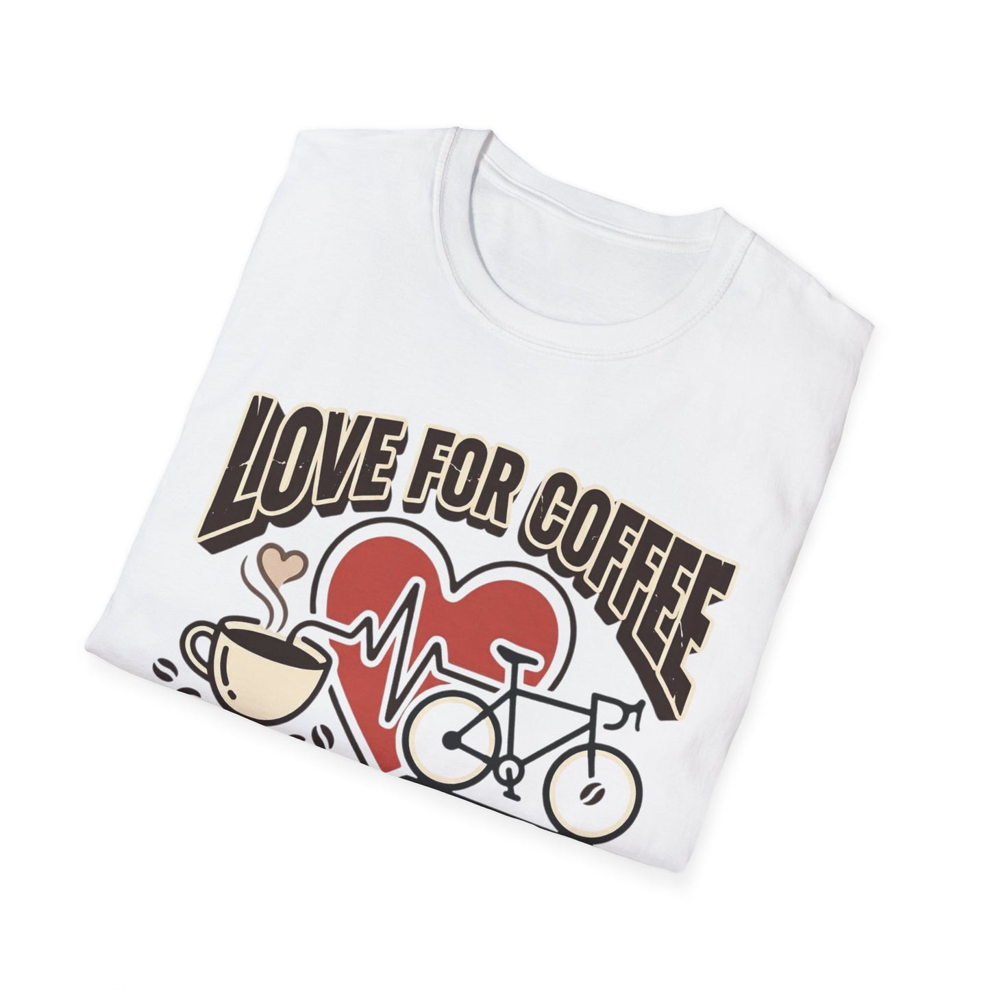 “LOVE FOR COFFEE AND CYCLING LIVES IN OUR HEARTS”  T-shirt