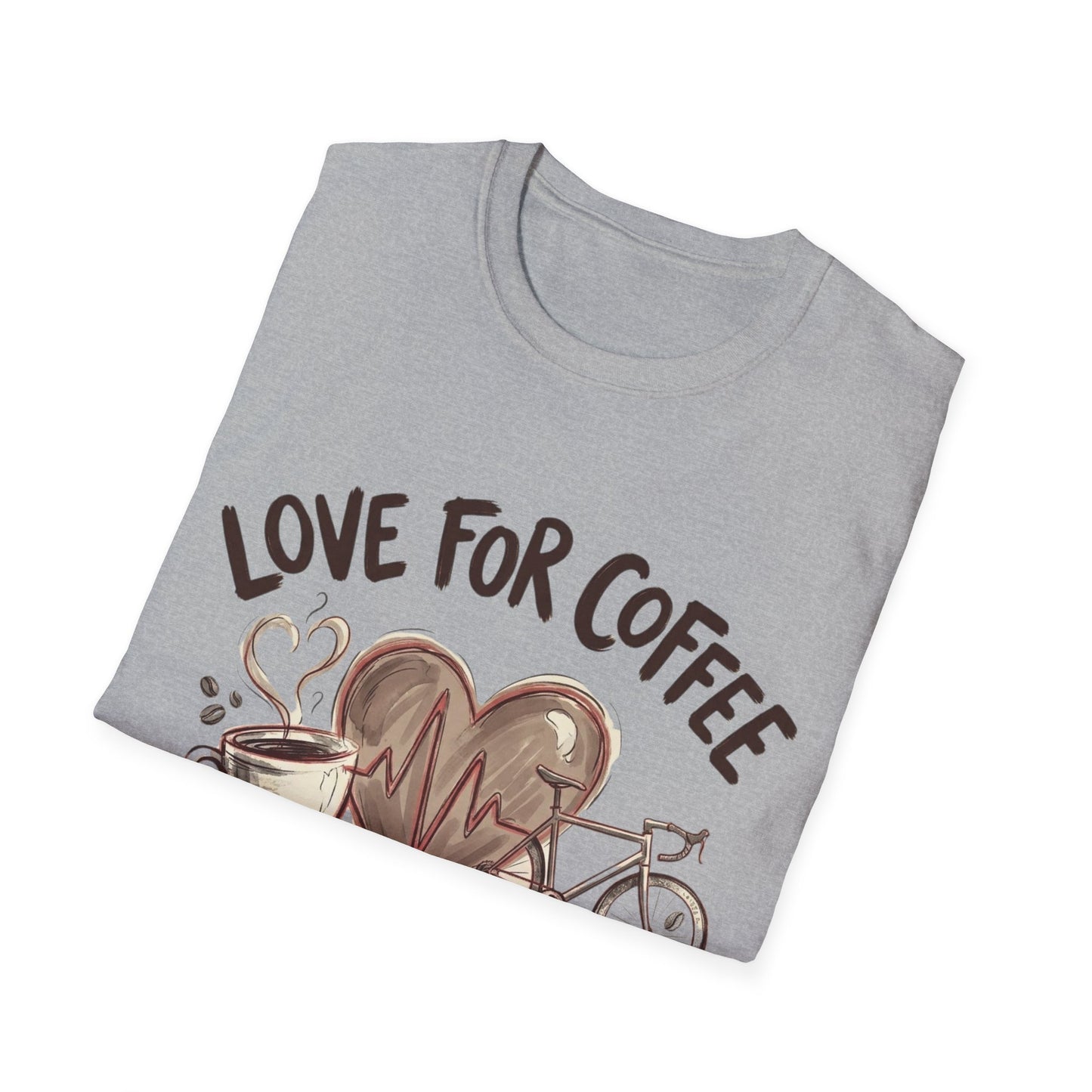 “LOVE FOR COFFEE AND CYCLING LIVES IN OUR HEARTS”  Ver 1 T-shirt