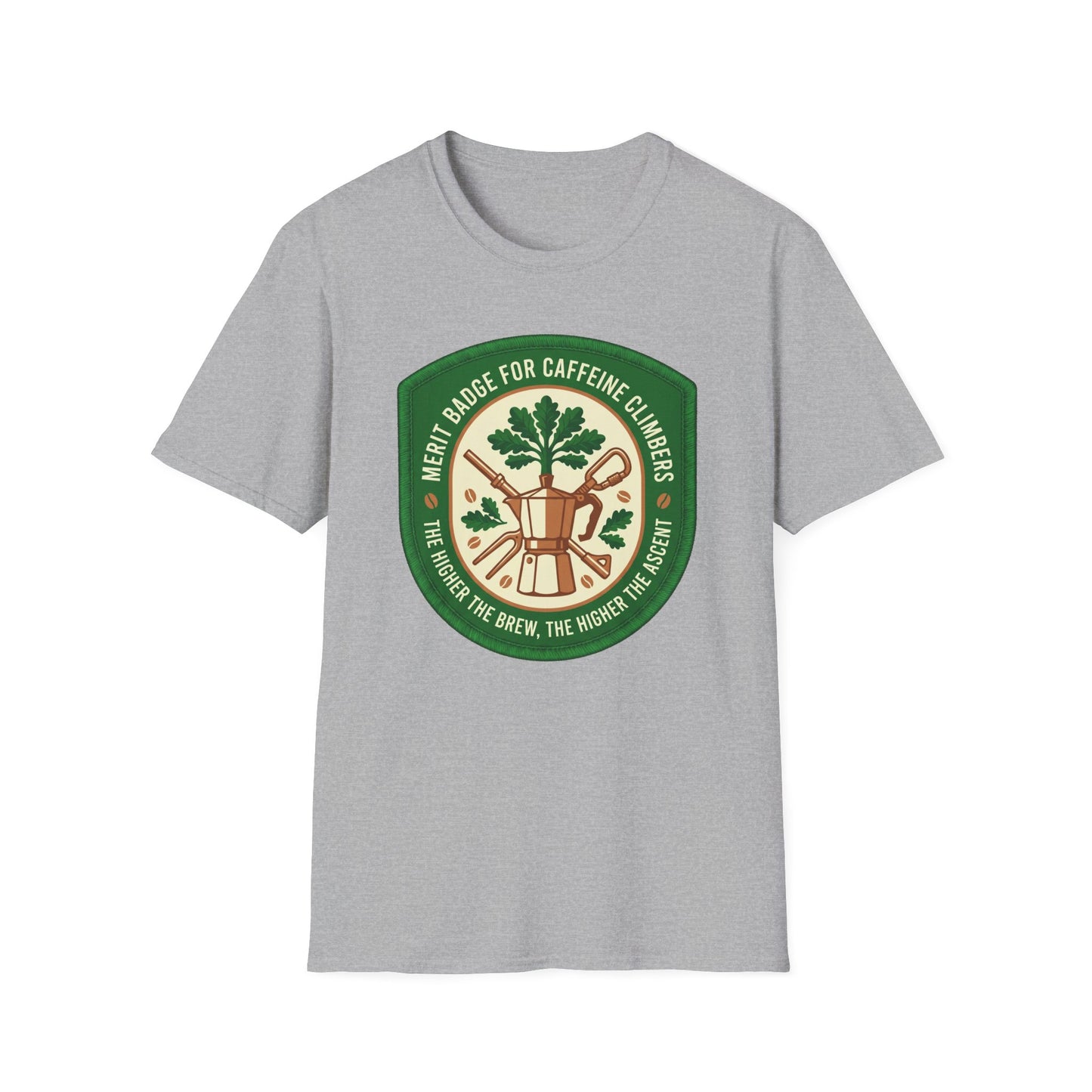 Merit Badge For Caffeine Climbers ..  T-shirt