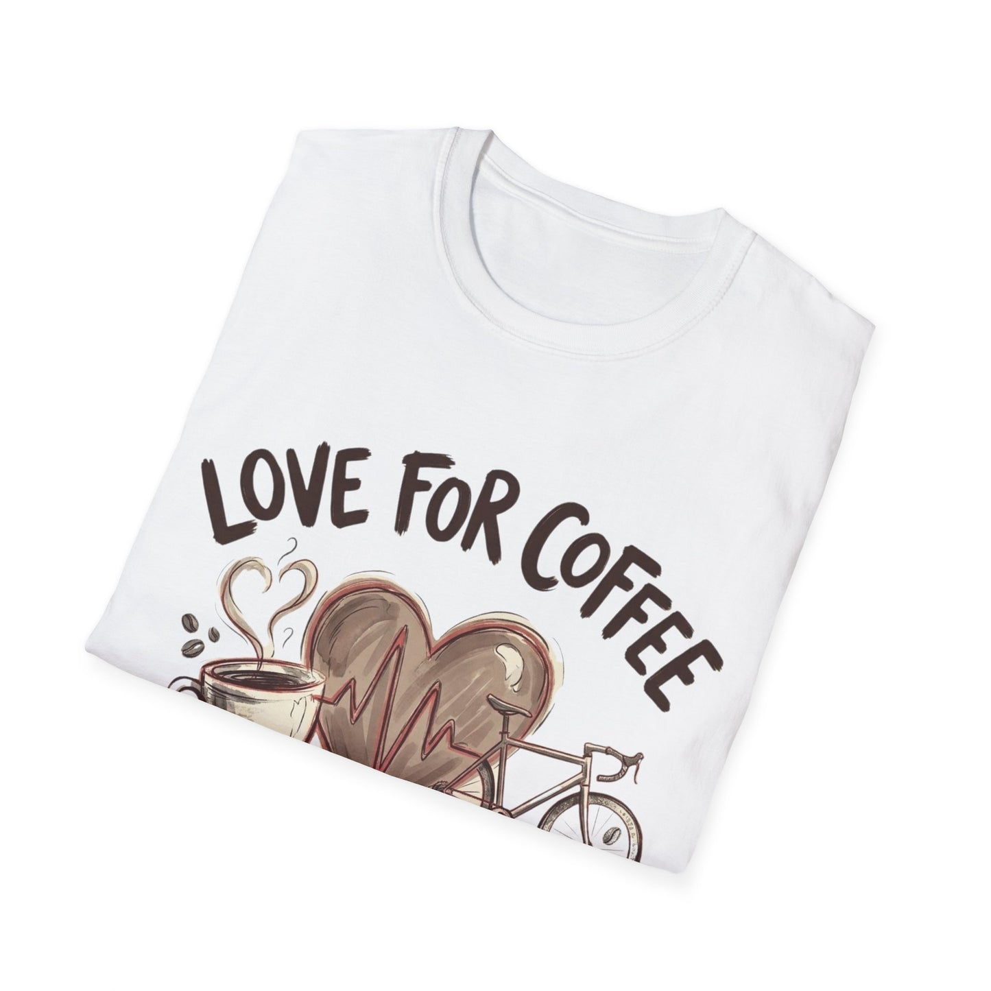“LOVE FOR COFFEE AND CYCLING LIVES IN OUR HEARTS”  Ver 1 T-shirt