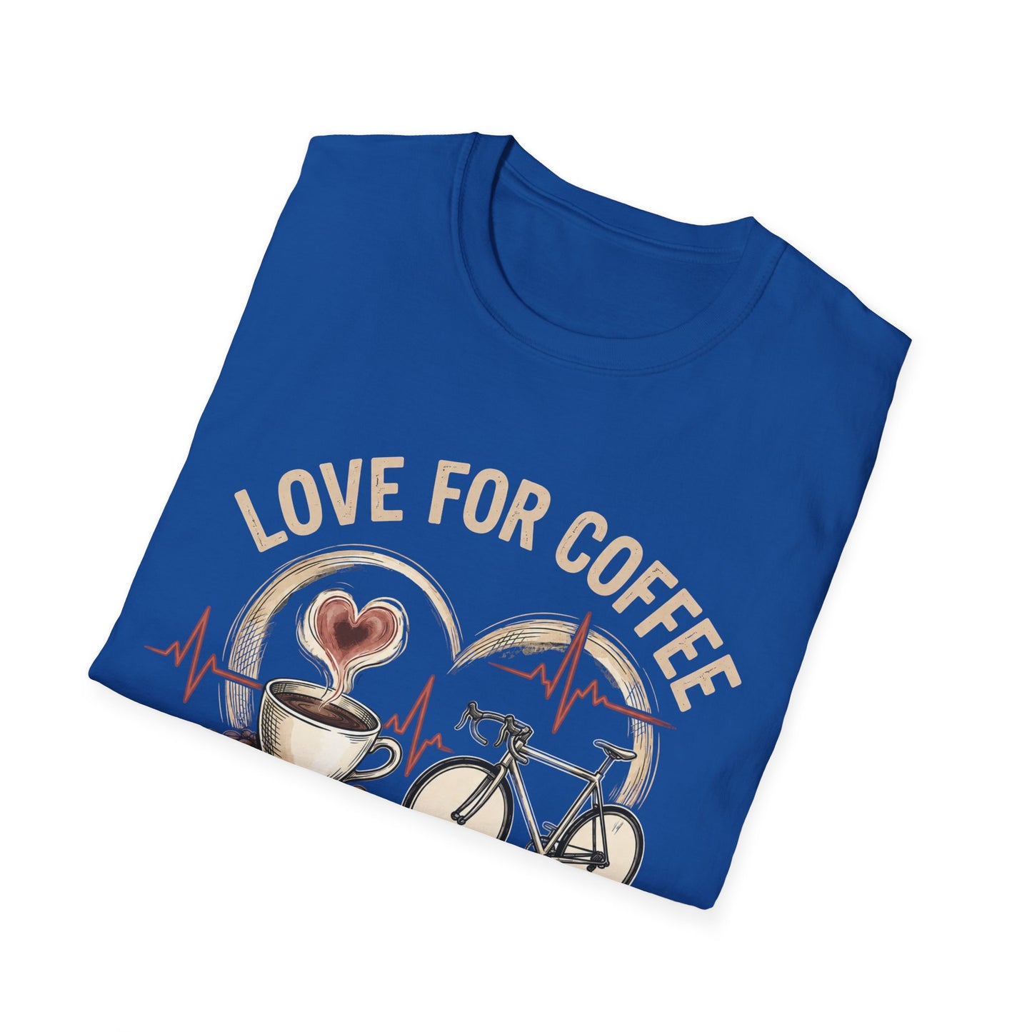 “LOVE FOR COFFEE AND CYCLING LIVES IN OUR HEARTS”  Ver 3 T-shirt