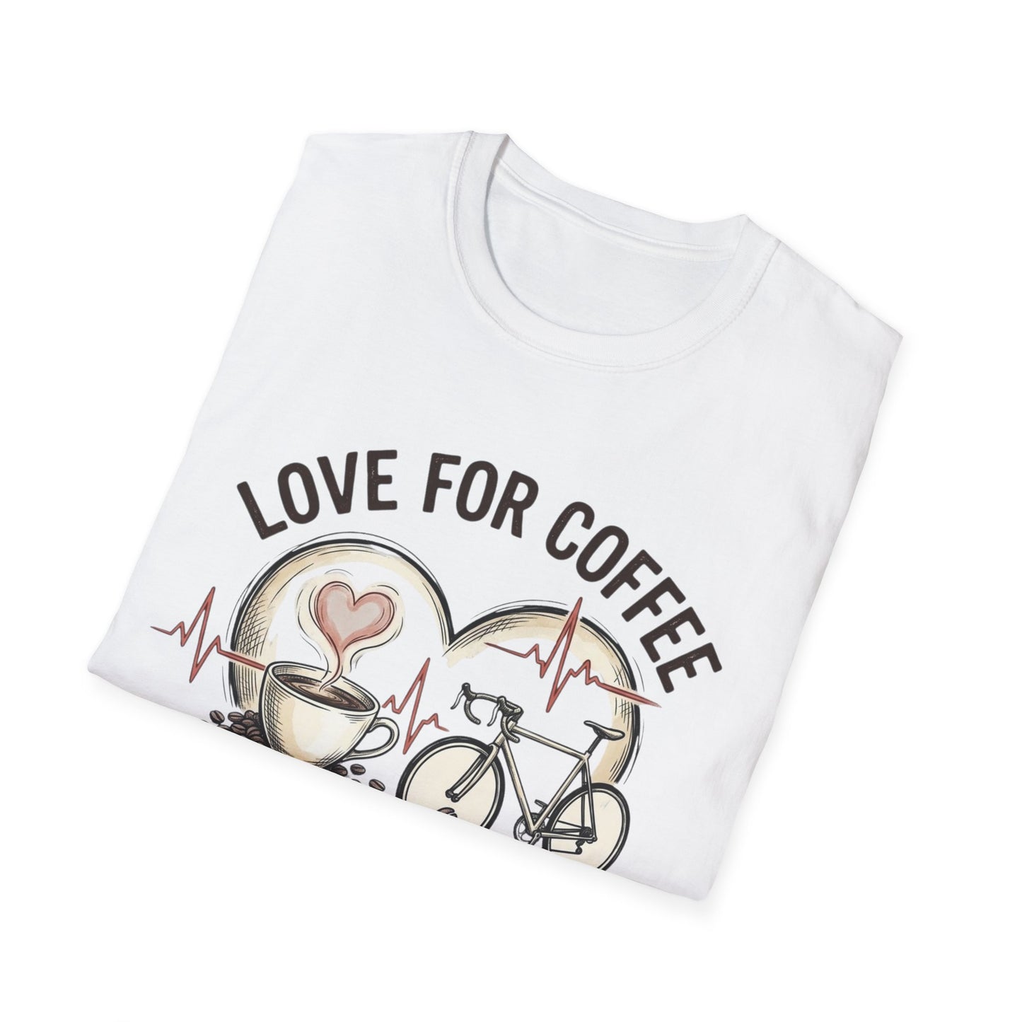 “LOVE FOR COFFEE AND CYCLING LIVES IN OUR HEARTS”  Ver 3 T-shirt