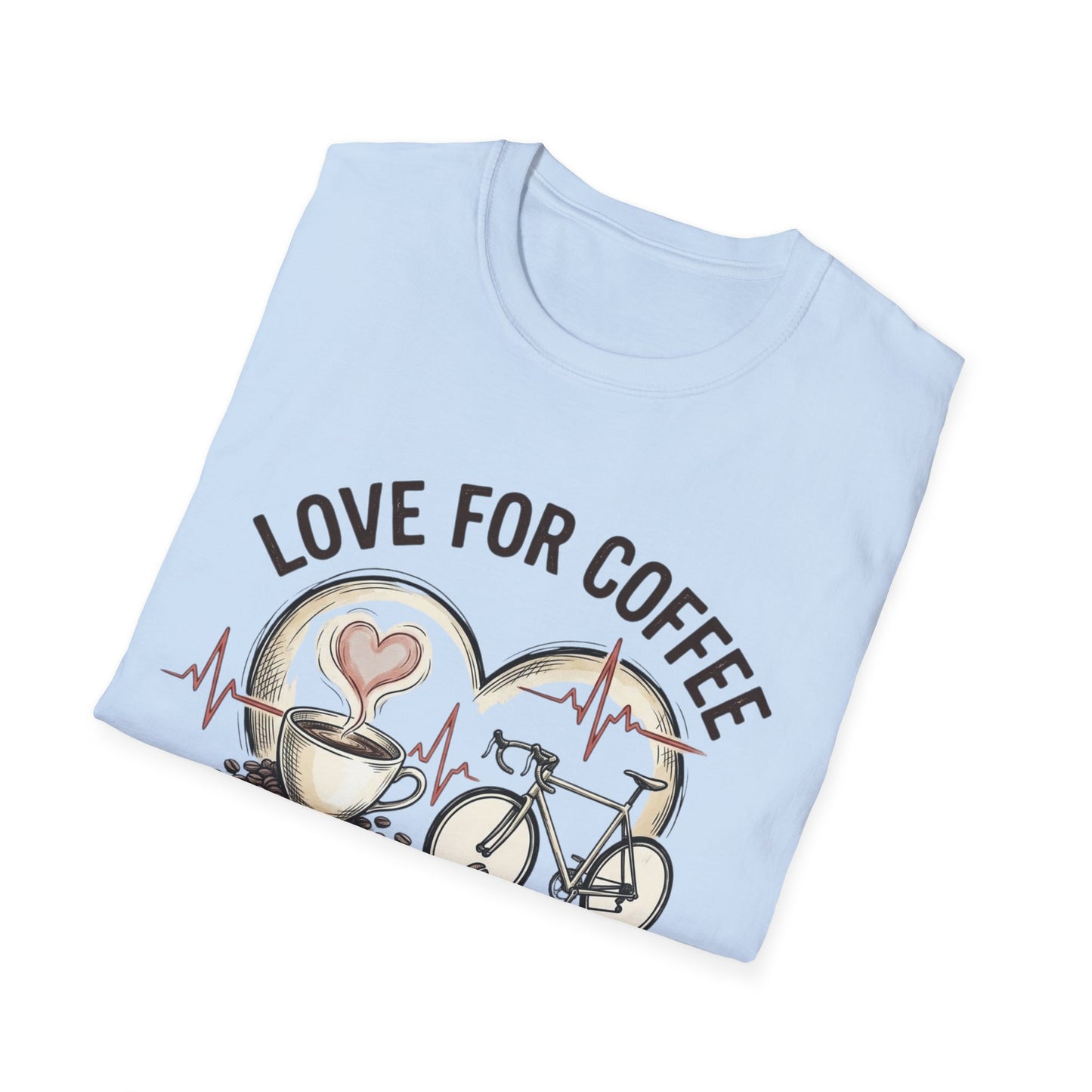 “LOVE FOR COFFEE AND CYCLING LIVES IN OUR HEARTS”  Ver 3 T-shirt