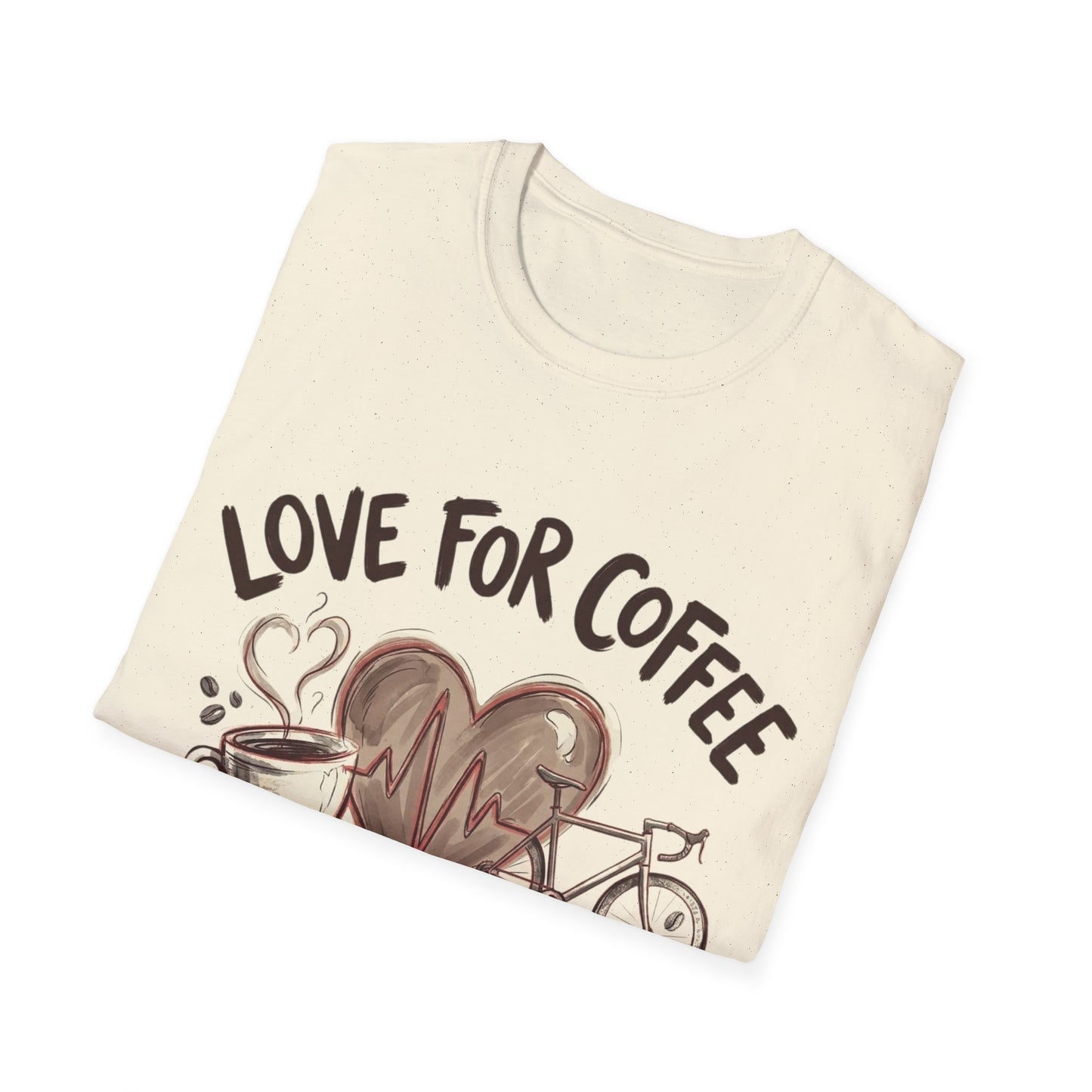 “LOVE FOR COFFEE AND CYCLING LIVES IN OUR HEARTS”  Ver 1 T-shirt