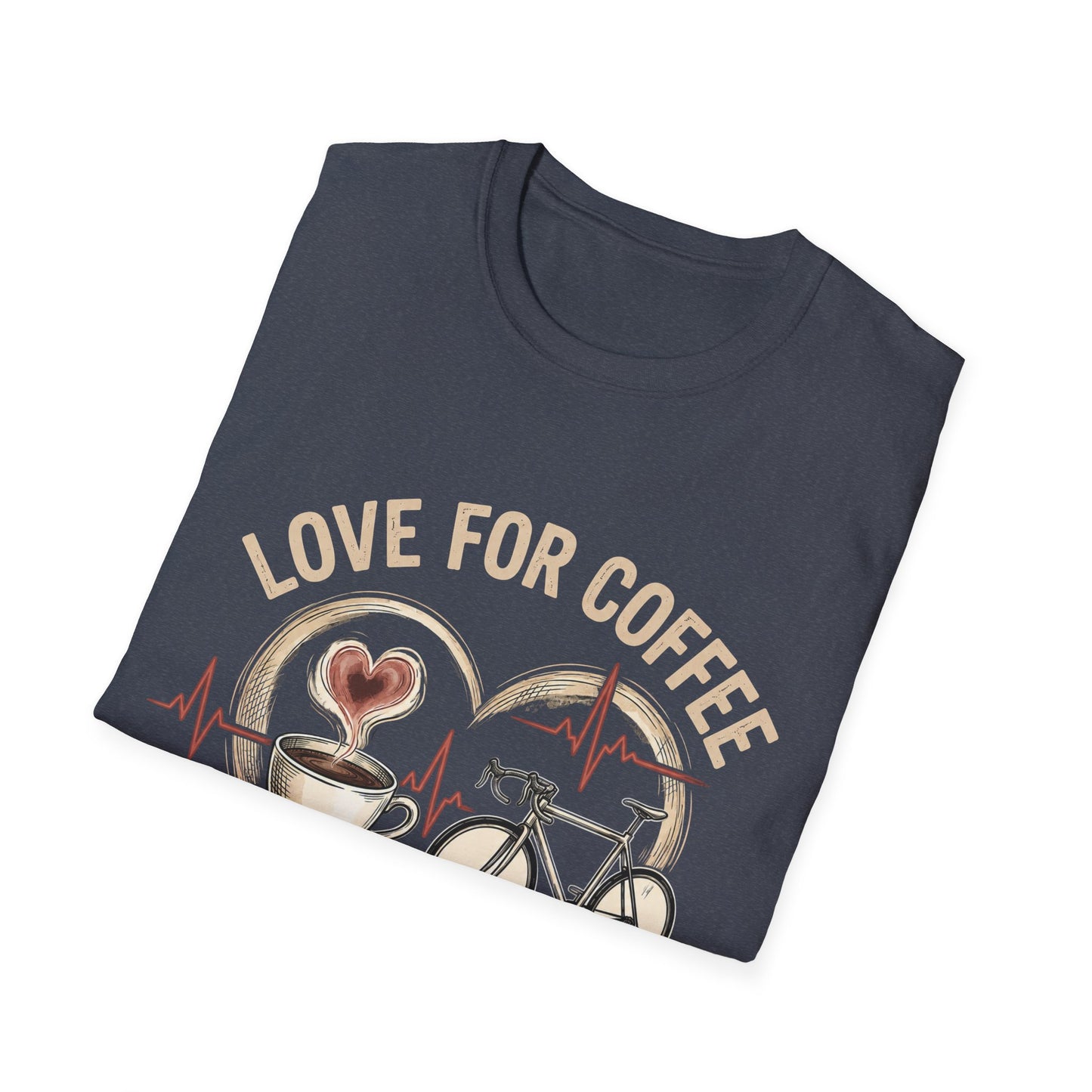 “LOVE FOR COFFEE AND CYCLING LIVES IN OUR HEARTS”  Ver 3 T-shirt