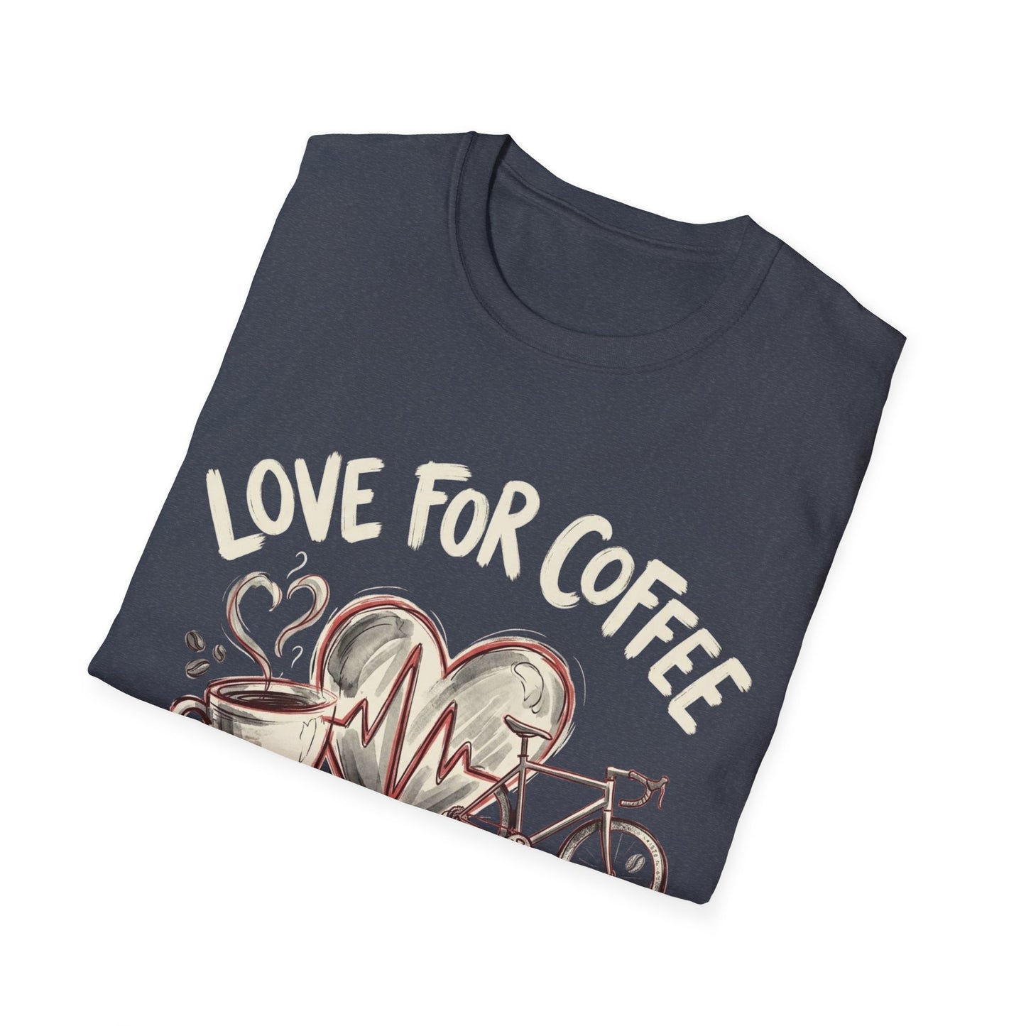 “LOVE FOR COFFEE AND CYCLING LIVES IN OUR HEARTS”  Ver 1 T-shirt