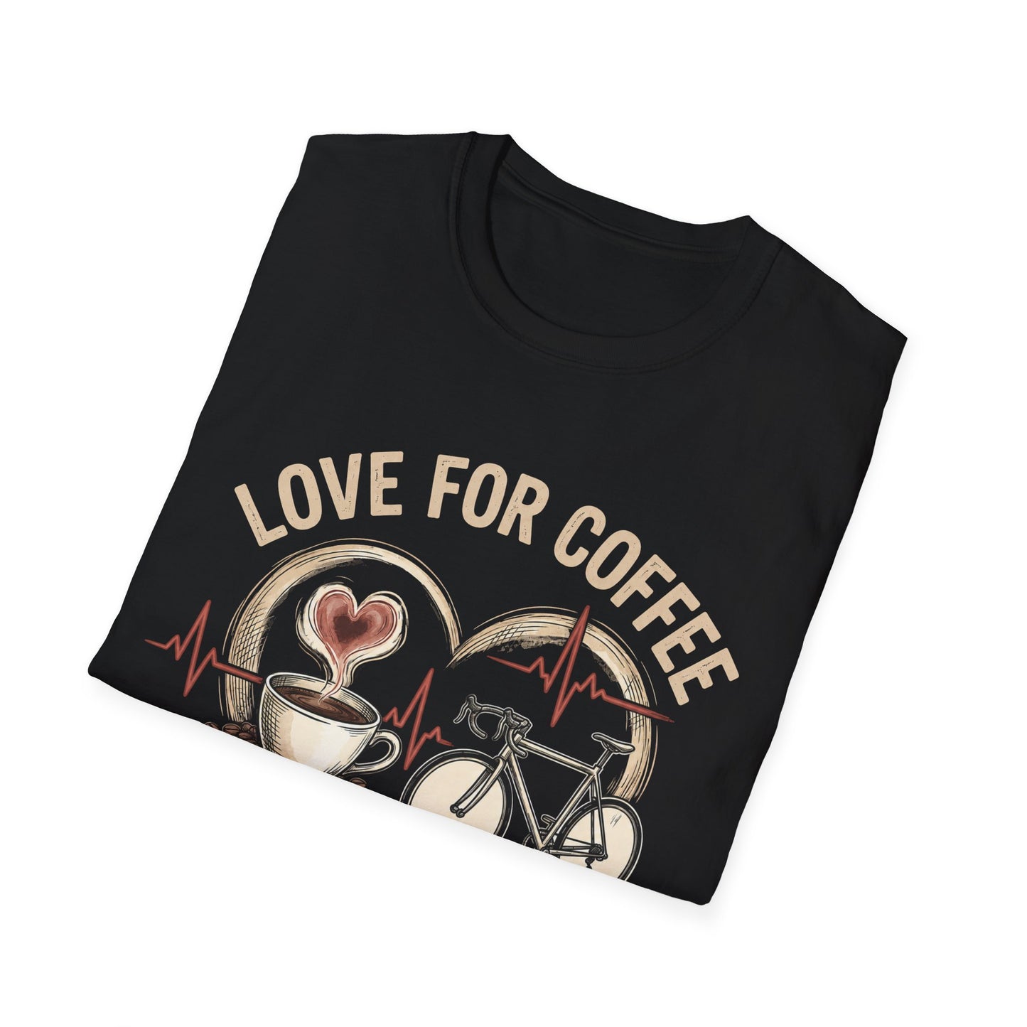 “LOVE FOR COFFEE AND CYCLING LIVES IN OUR HEARTS”  Ver 3 T-shirt
