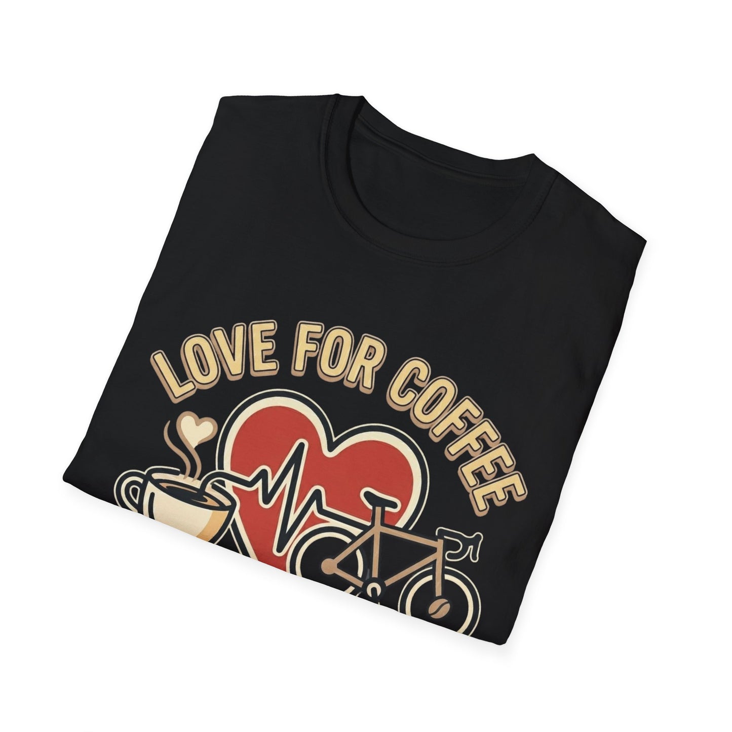 “LOVE FOR COFFEE AND CYCLING LIVES IN OUR HEARTS”  T-shirt