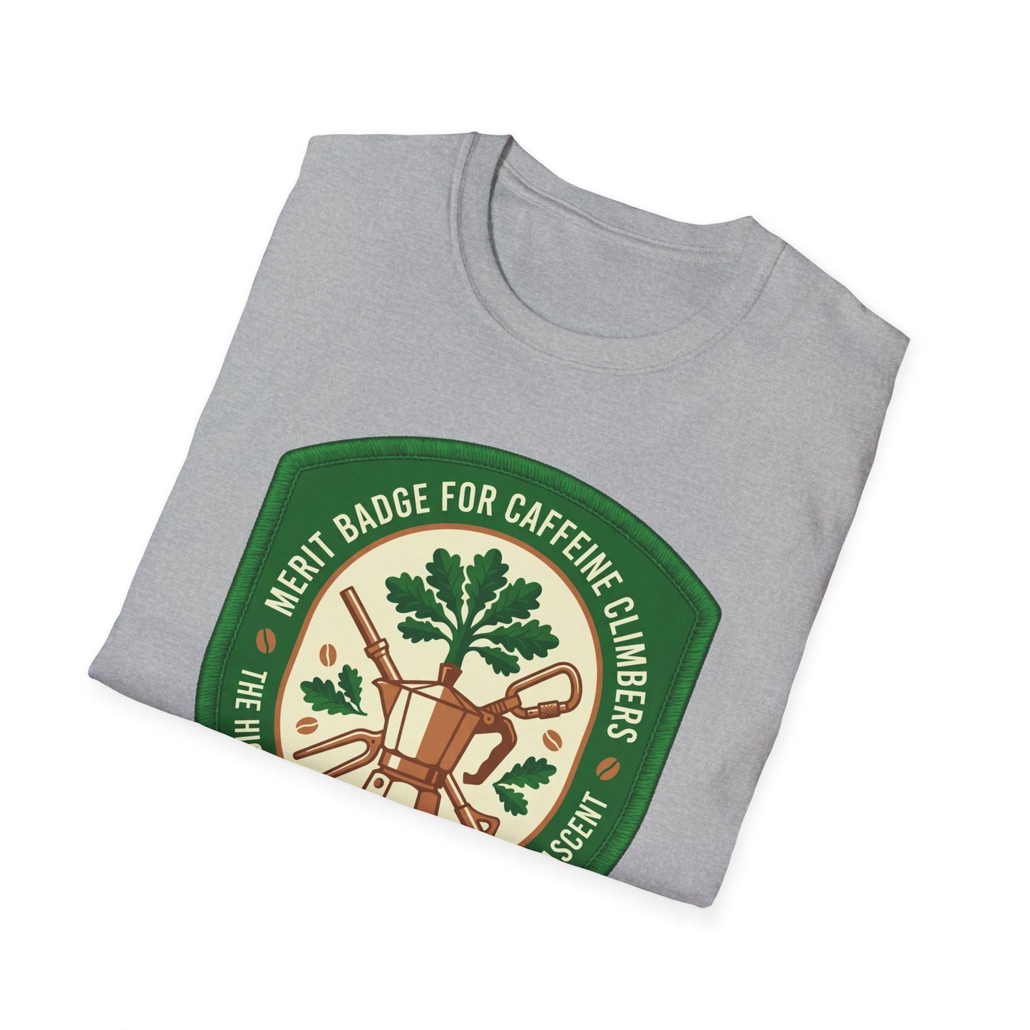 Merit Badge For Caffeine Climbers ..  T-shirt