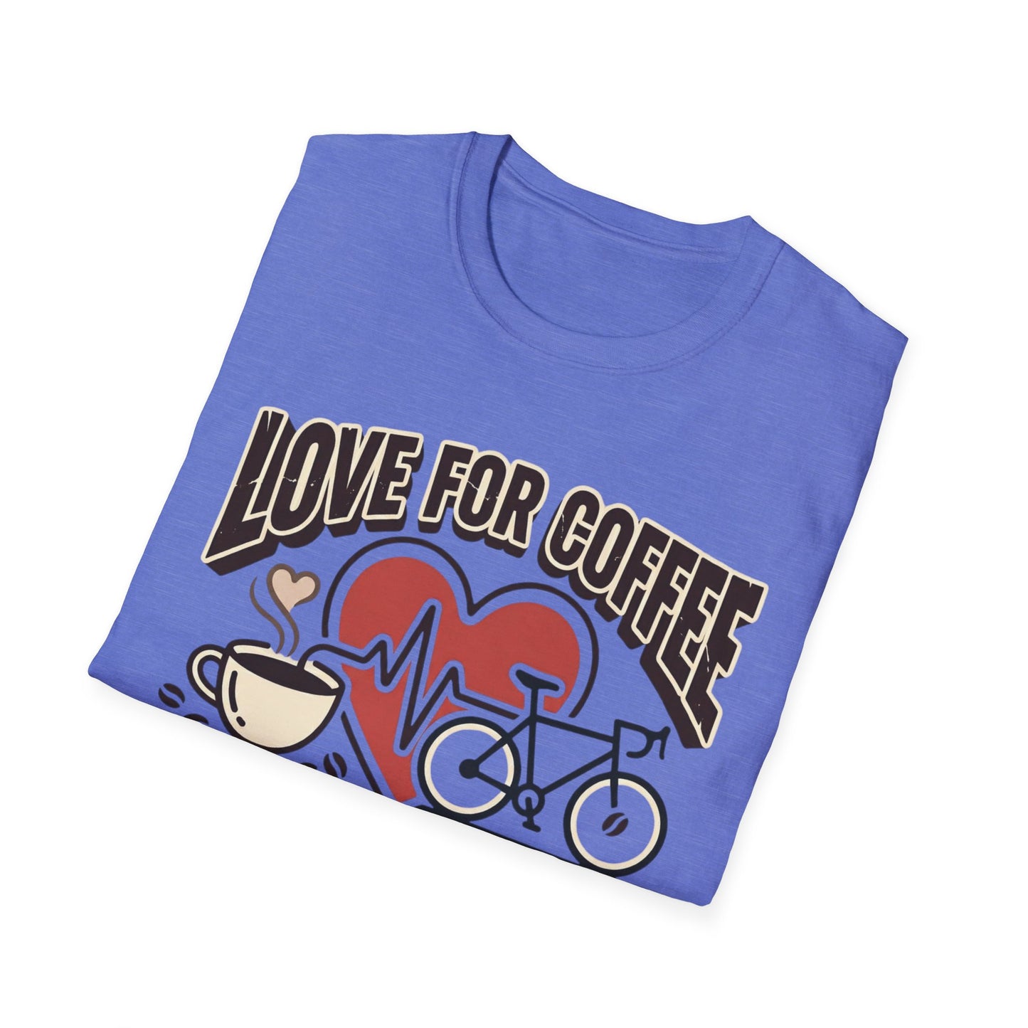 “LOVE FOR COFFEE AND CYCLING LIVES IN OUR HEARTS”  T-shirt