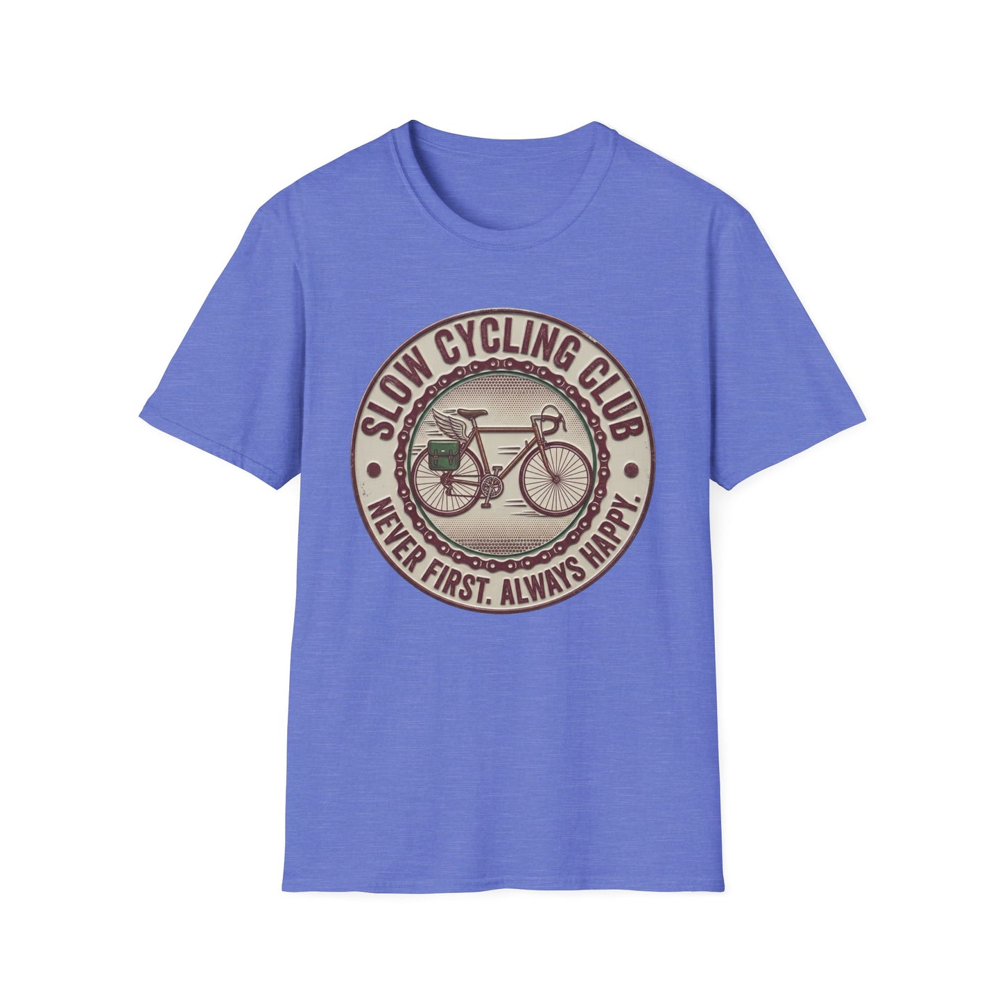 Slaw Cycling Club - Never First . Always Happy T-shirt