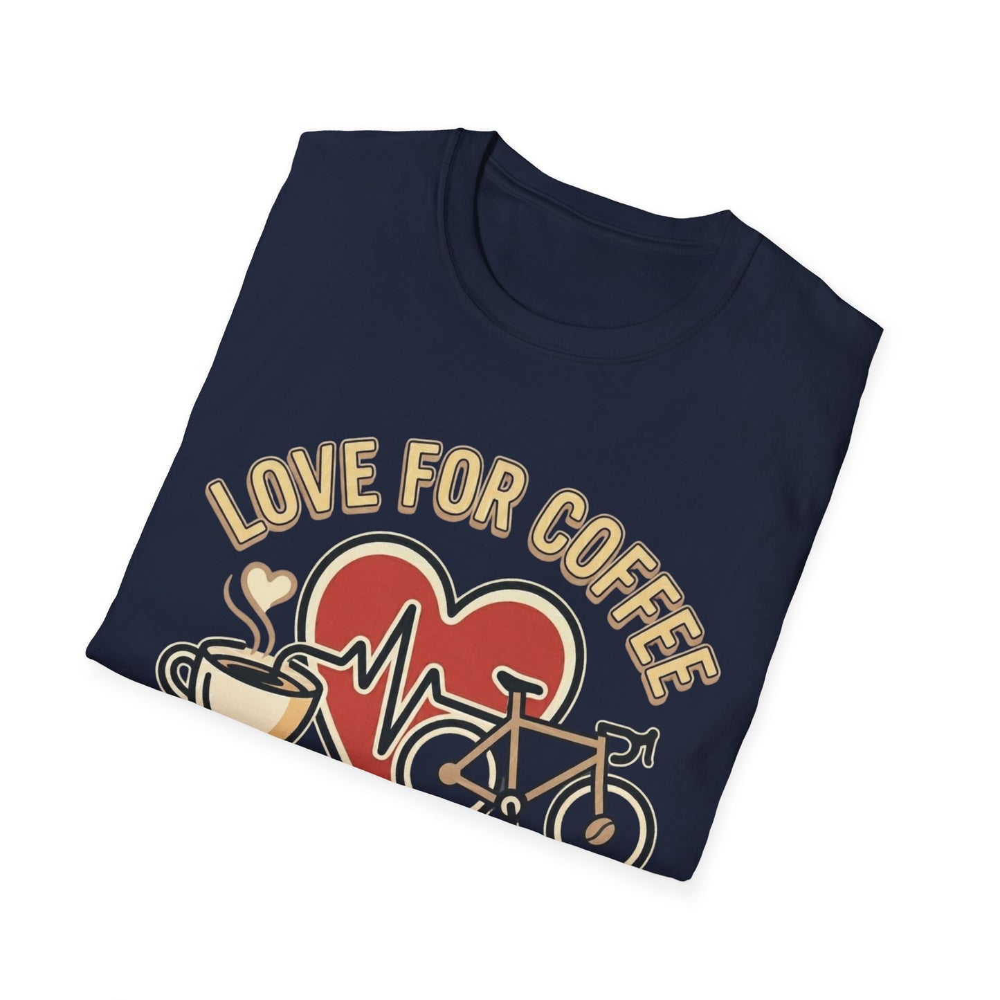 “LOVE FOR COFFEE AND CYCLING LIVES IN OUR HEARTS”  T-shirt