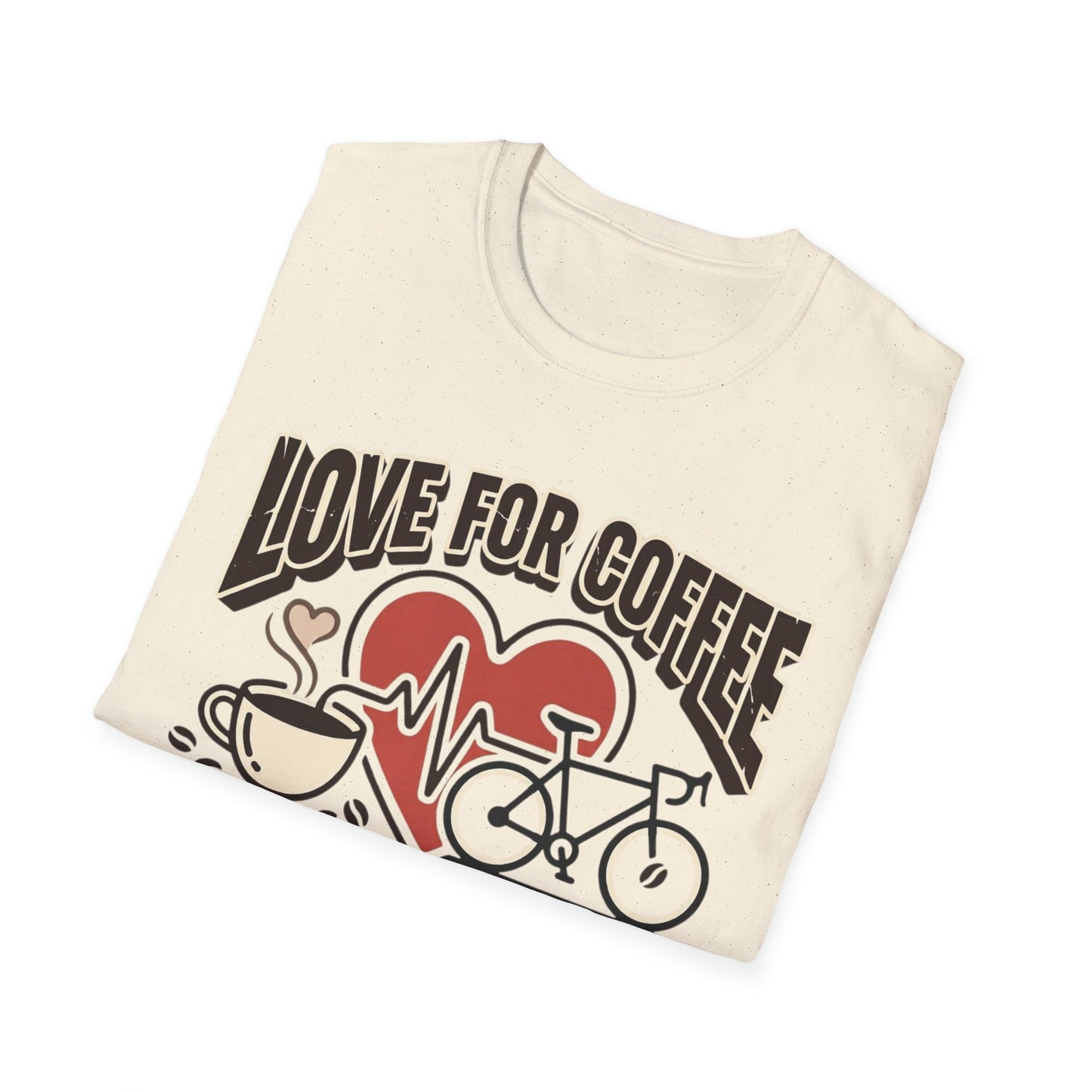 “LOVE FOR COFFEE AND CYCLING LIVES IN OUR HEARTS”  T-shirt
