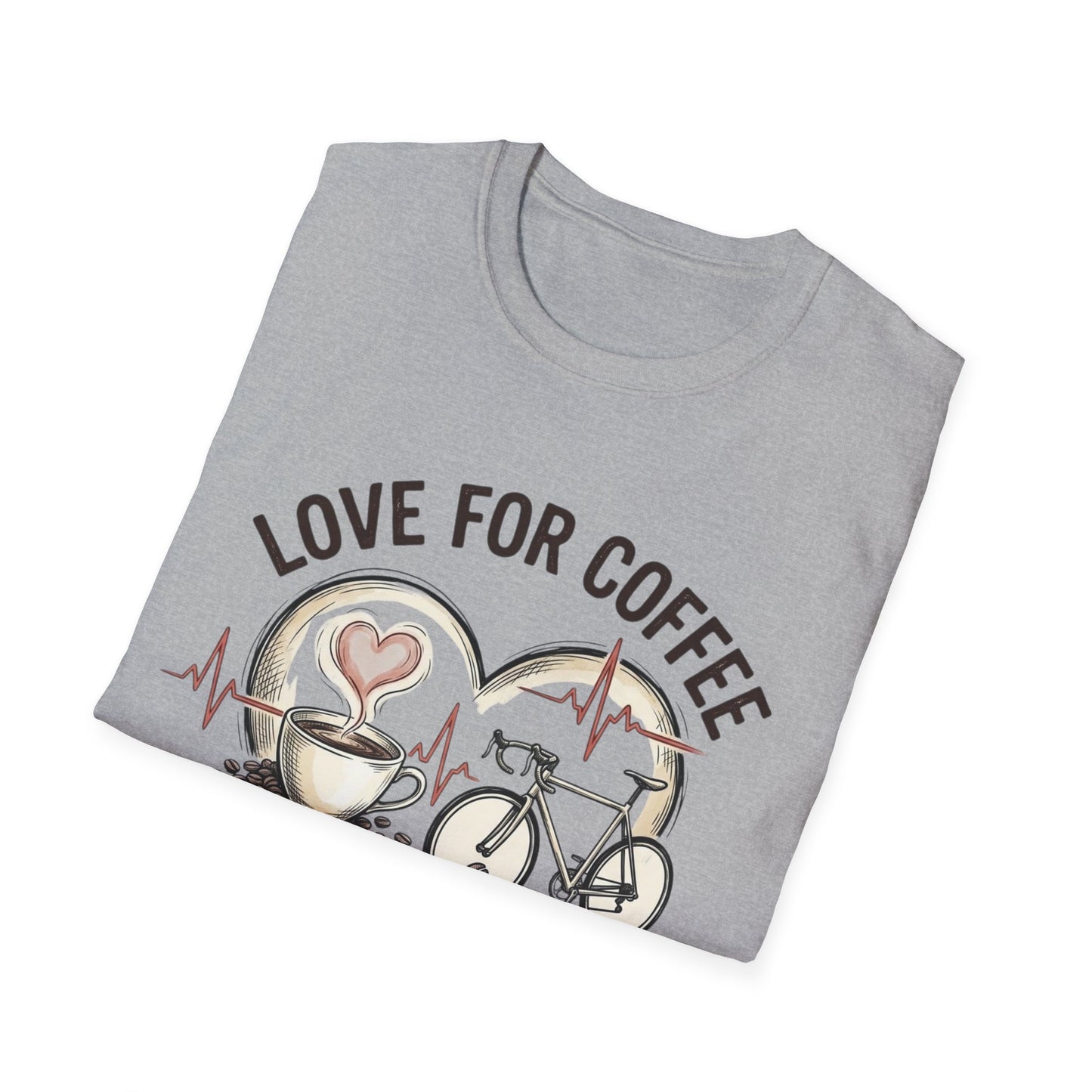 “LOVE FOR COFFEE AND CYCLING LIVES IN OUR HEARTS”  Ver 3 T-shirt